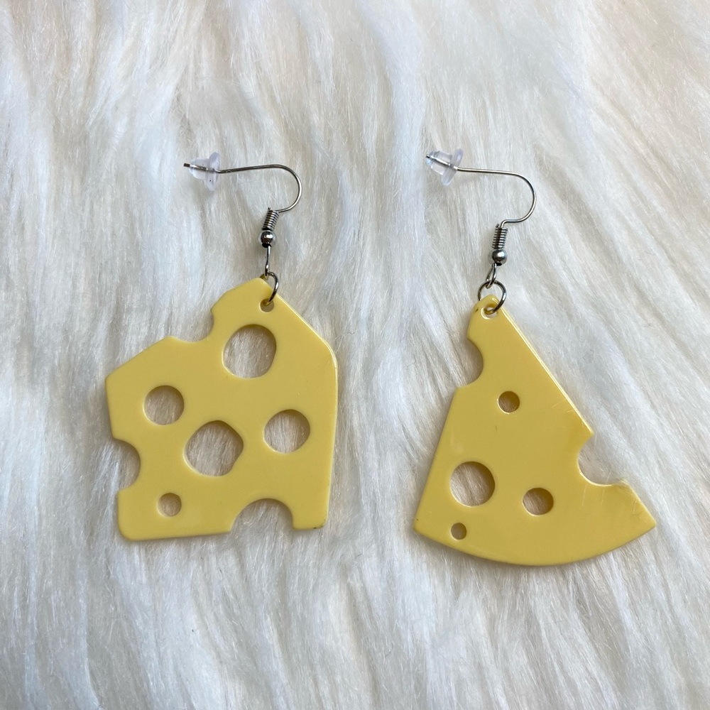 Cheese Slice Drop Earrings